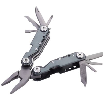 Mini-Werkzeug Schlüsselanhänger mit 10 Funktionen | integrierte Feder | ARBEITSGERÄT mini
