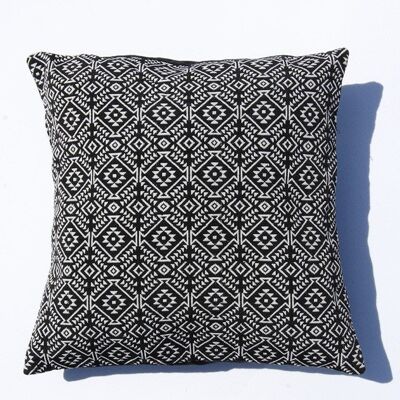 Cushion cover "CASABLANCA" 40 - cushion cover with jacquard pattern Black
