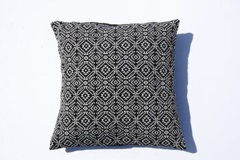 Housse de coussin "CASABLANCA" 40 - Housse de coussin à motif jacquard Noir