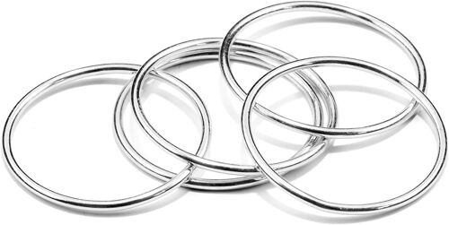 Ring WIRE, Gold 585 oder 'Silber 925', Größe 50-56, Handmade in Germany, JRJ - Silber - 51 (16.2) - 925 Sterling Silver