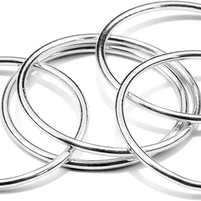 Ring WIRE, Gold 585 oder 'Silber 925', Größe 50-56, Handgefertigt in Deutschland, JRJ - Silber - 55 (17,5) - 925 Sterling Silber