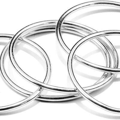 Ring WIRE, Gold 585 oder 'Silber 925', Größe 50-56, Handgefertigt in Deutschland, JRJ - Silber - 55 (17,5) - 925 Sterling Silber