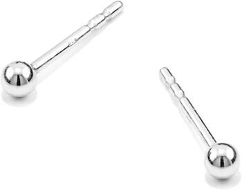 Ohrstecker fineSPHERE, Or 585 ou Silber 925, Kugel 2,5mm, Fabriqué à la main en Allemagne, JRJ - Silber - Argent Sterling 925 1