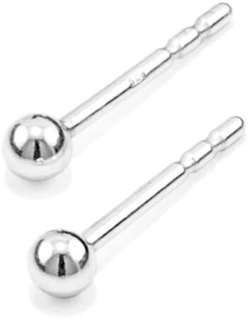 Ohrstecker fineSPHERE, Or 585 ou Silber 925, Kugel 2,5mm, Fabriqué à la main en Allemagne, JRJ - Silber - Argent Sterling 925 2