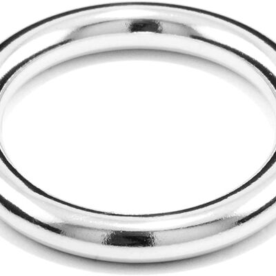 Ring fett, Silber 925, Sterlingsilber, Ringgröße 51, handgefertigt in Deutschland, JRJ - Silber - 51 (16,2) - 925 Sterling Silber