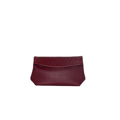 Pochette trapuntata piccola bordeaux