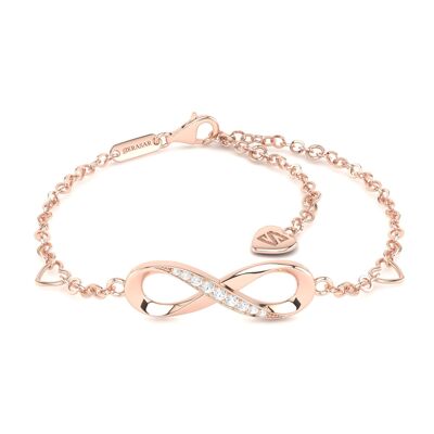 Bracciale con segno dell'infinito "Infinity" - oro rosa - S004