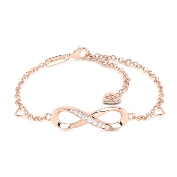 Bracelet signe infini "Infinity" - or rose - S004 1