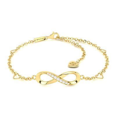 Cavigliera con segno dell'infinito "Infinity" - oro - S007