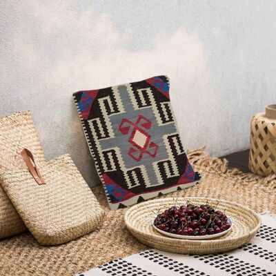 Kilim handvävt mörkt Sienna kuddfodral