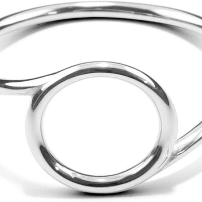 Anillo ESPIRAL, Oro 585 o Plata 925, Größe 50-56, Hecho a mano en Alemania, JRJ - Plata - 55 (17,5) - Plata de ley 925