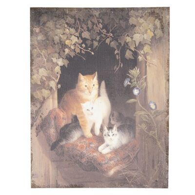 Schilderij met katten 55x3x73 cm 1