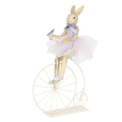 Decoratie konijn op fiets 30x9x33 cm 1