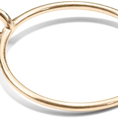 Ring LOOP, Gold 585 oder Silber 925, Größe 50-56, Handmade in Germany, JRJ - 14 Karat (585) Gelbgold - 50 (15.9) - 585