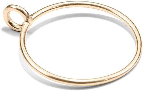 Ring LOOP, Gold 585 oder Silber 925, Größe 50-56, Handmade in Germany, JRJ - 14 Karat (585) Gelbgold - 54 (17.2) - 585