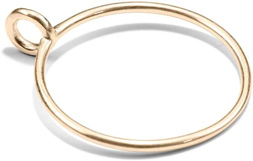 Ring LOOP, Gold 585 oder Silber 925, Größe 50-56, Handmade in Germany, JRJ - 14 Karat (585) Gelbgold - 53 (16.9) - 585