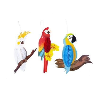 Decoratie hanger papegaai 24x9 cm 1