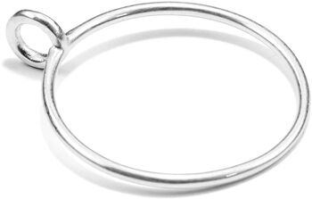 Bague LOOP, Or 585 ou Silber 925, Größe 50-56, Fait à la main en Allemagne, JRJ - Silber - 50 (15.9) - Argent Sterling 925 1