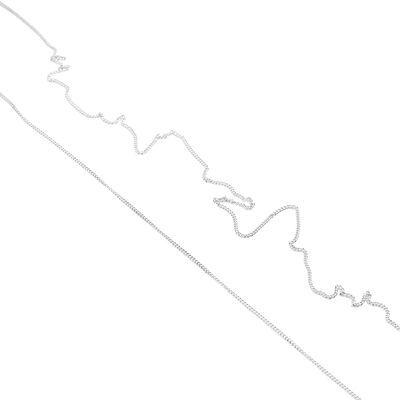 Kette oder Ring Endless, fine(01), raw(02), Snake(03), Gold 585' o 'Silber 925', Ringgröße 50-54, Länge 120 cm, Fatto a mano in Germania, JRJ - Silber - 120.02 Zentimeter - 925 -Sterlina