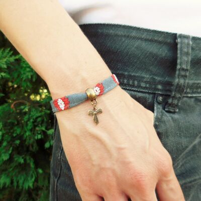 Bracelet Midinette Gray / Red
