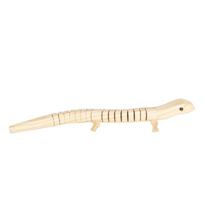 Decoratie houten salamander 20x2x3 cm 1