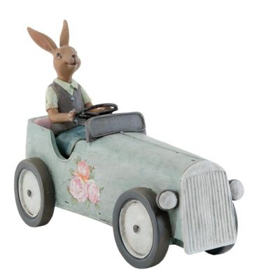 Decoratie konijn in auto 22x9x17 cm 1