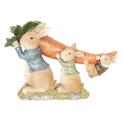 Decoratie konijn met wortel 24x8x16 cm 1