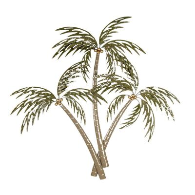 Wanddecoratie palmbomen 90x8x100 cm 1