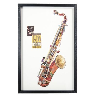 Schilderij Saxofoon 60x4x90 cm 1