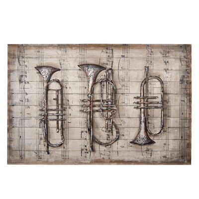 Wanddecoratie muziekinstrumenten 120x6x80 cm 1