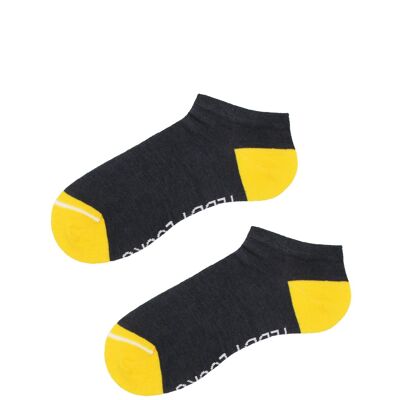 Niedrige Socken aus Recycling-Holzkohle – 2er-Pack