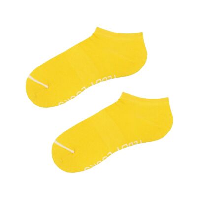Recycelte, gelbe, niedrige Socken – 2er-Pack