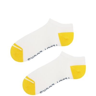 Recycelte, weiße, niedrige Socken – 2er-Pack