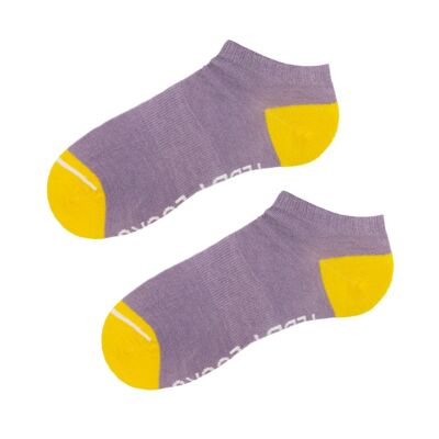 Recycelte fliederfarbene niedrige Socken – 2er-Pack