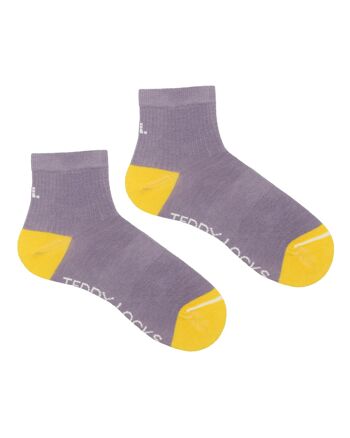 Chaussettes écologiques côtelées lilas 8