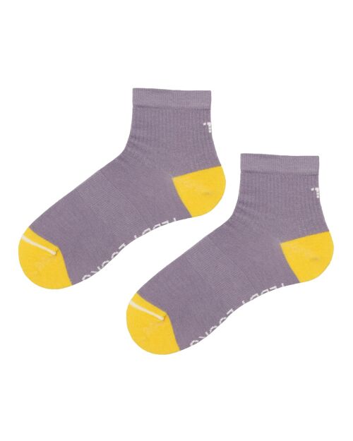 Eco-friendly Lilac Rib Quarter Socks - 2 Pack