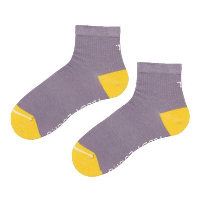 Calcetines Ecológicos Lila Rib Quarter - Pack de 2