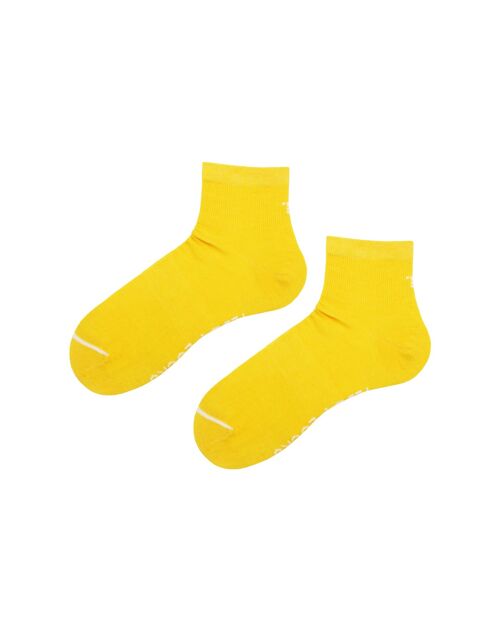 Eco-friendly Yellow Quarter Length Rib Socks - 2 Pack