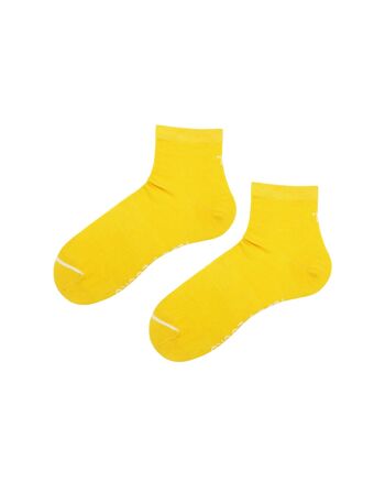 Chaussettes côtelées jaunes respectueuses de l'environnement - paquet de 2 1