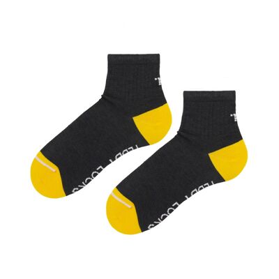 Eco-friendly Charcoal Quarter Socks - 2 Pack