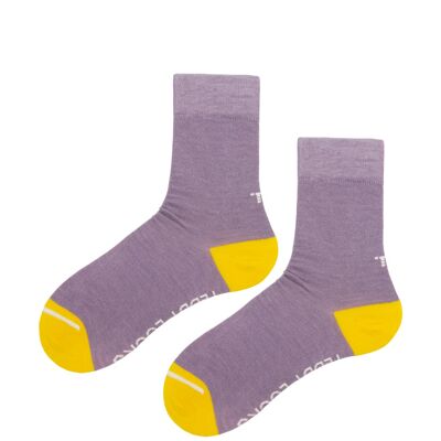 Recycelte lilafarbene Crew-Socken