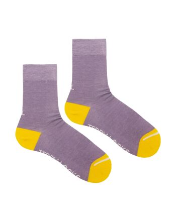 Chaussettes mi-mollet lilas recyclées 8