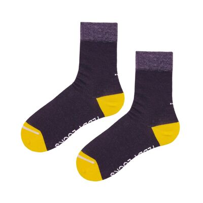 Recycled Dark Purple Crew Socks