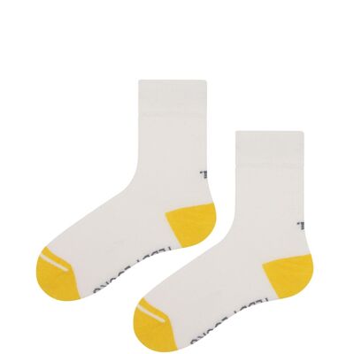 Recycelte weiße Crew-Socken