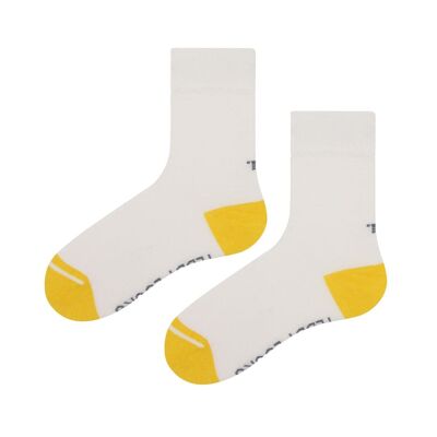 Recycelte weiße Crew-Socken – 2er-Pack
