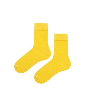 Chaussettes mi-mollet jaunes recyclées - Lot de 2 1