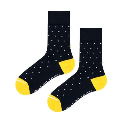 Sustainable Navy Polka Dot Crew Socks - 2 Pack