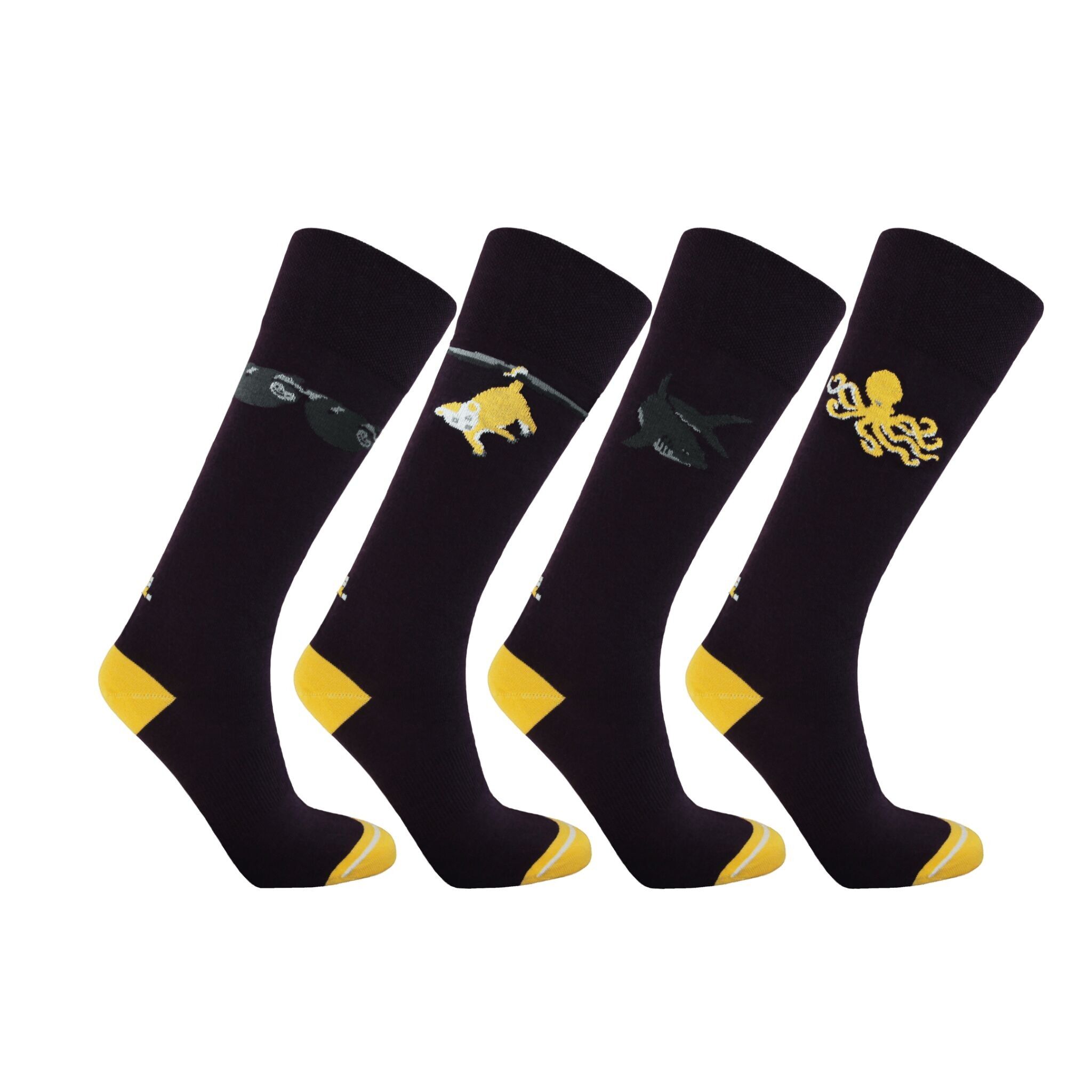 Morado oscuro largo - Paquete de 2, talla S-M