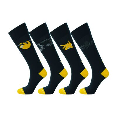 The Dynasty Set - 2 Pack Eco-friendly Long Navy Socks