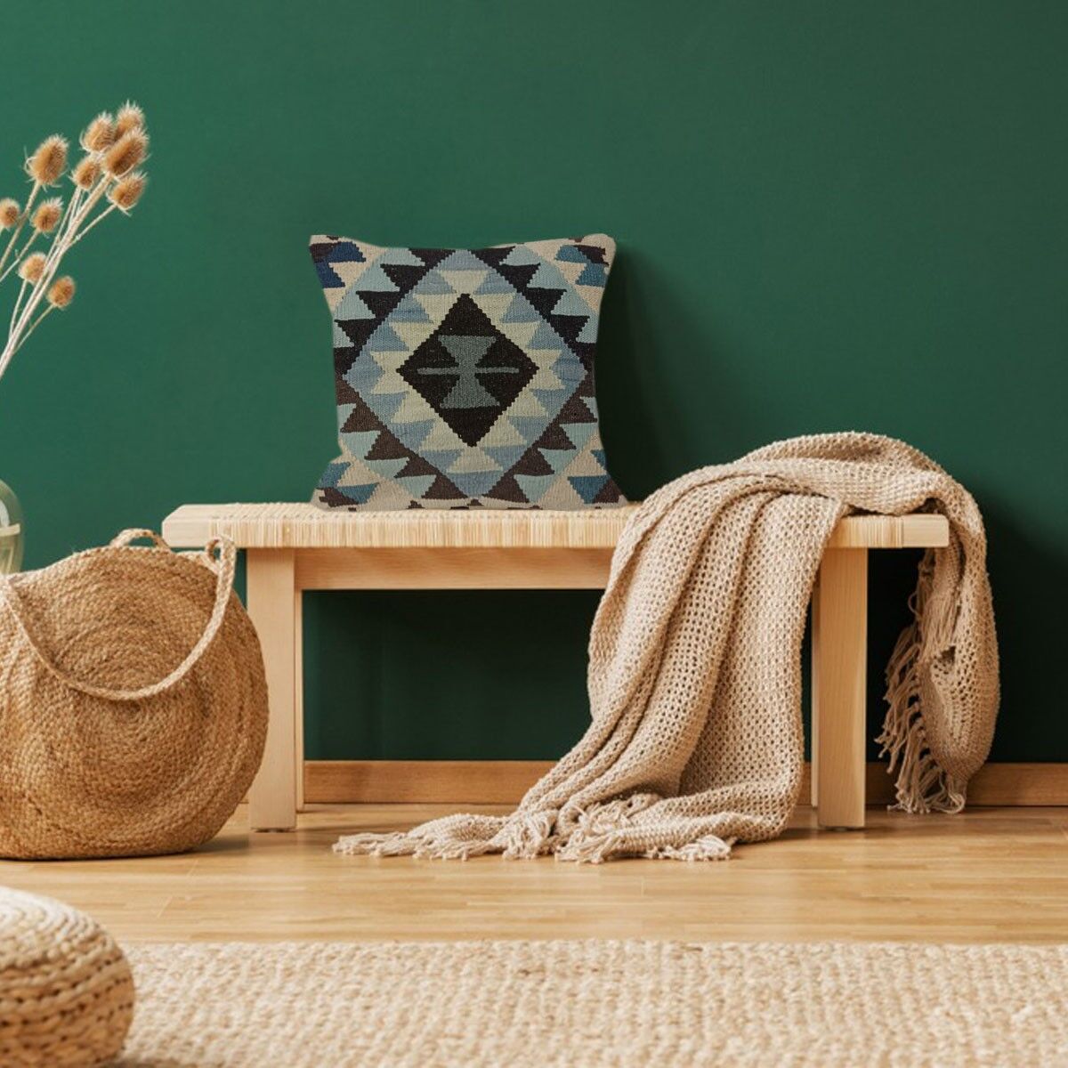 Fodera per cuscino Kilim Nevada intrecciata a mano